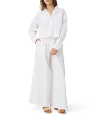 Splendid Mallory Poplin Collar Long Sleeve Button Front Shirt