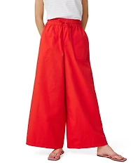 Splendid Mallory Poplin Elastic Waist Palazzo Pants