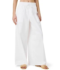 Splendid Mallory Poplin Elastic Waist Palazzo Pants