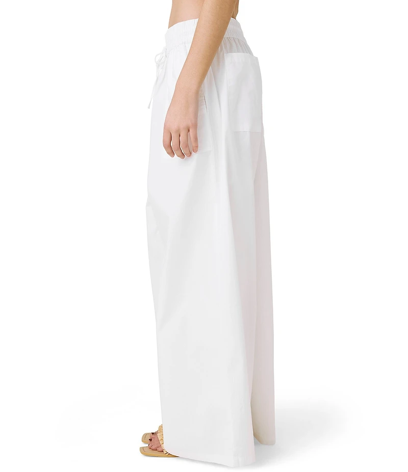 Splendid Mallory Poplin Elastic Waist Palazzo Pants
