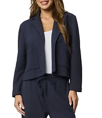 Splendid Matilda Terry Fold Lapel Long Sleeve Open Front Blazer