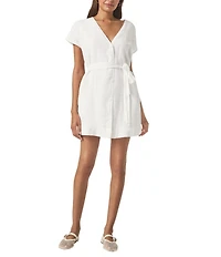 Splendid Melanie Knit V-Neck Short Sleeve Shirt Dress