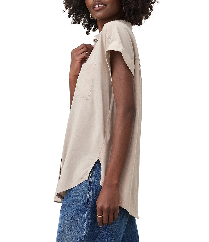 Splendid Paige Point Collar Short Sleeve Shirt