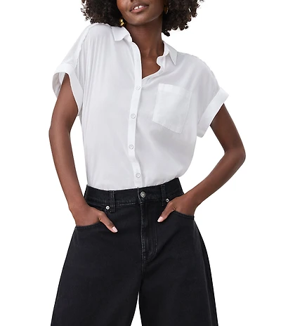 Splendid Paige Point Collar Short Sleeve Shirt