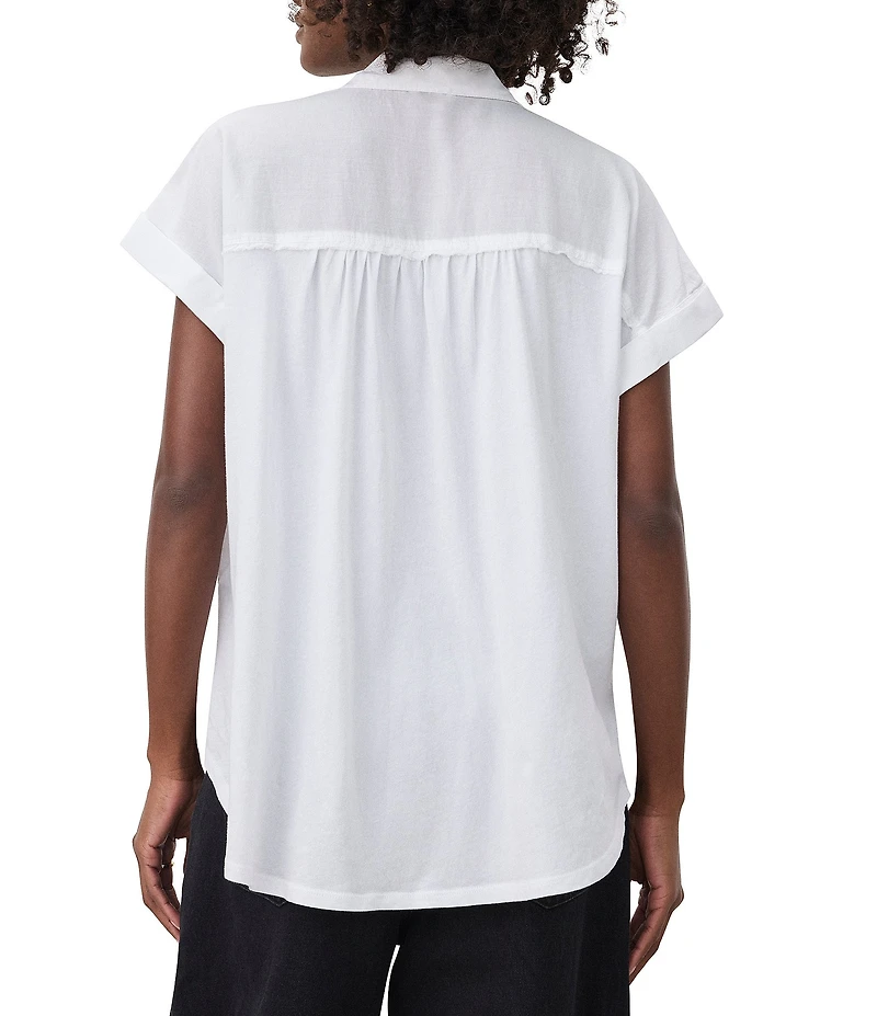 Splendid Paige Point Collar Short Sleeve Shirt