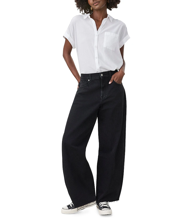 Splendid Paige Point Collar Short Sleeve Shirt