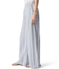 Splendid Raegan Linen Blend Knit Stripe Mid Rise Lounge Pants