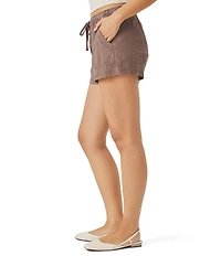 Splendid Rosalie Linen Blend Mid Rise Pull-On Shorts