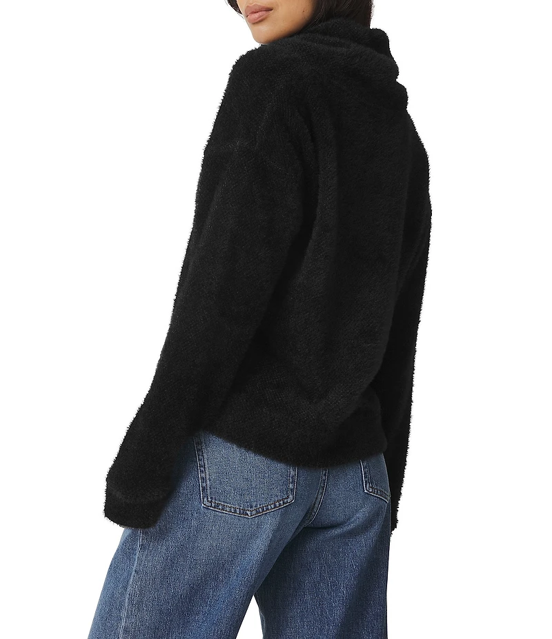 Splendid Rowan Fuzzy Knit Cowl Neck Long Sleeve Top