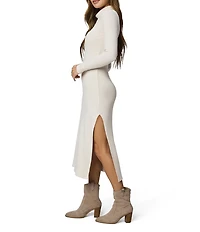 Splendid Rylee Stretch Knit Turtleneck Long Sleeve Midi Dress
