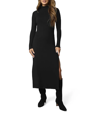 Splendid Rylee Stretch Knit Turtleneck Long Sleeve Midi Dress