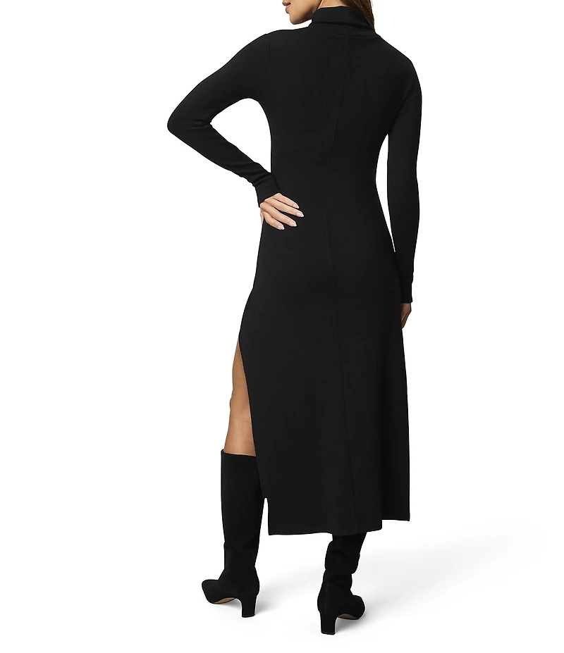 Splendid Rylee Stretch Knit Turtleneck Long Sleeve Midi Dress