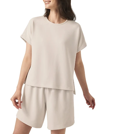 Splendid Scuba Knit Crew Neck Short Sleeve Tee