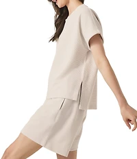 Splendid Scuba Knit Crew Neck Short Sleeve Tee
