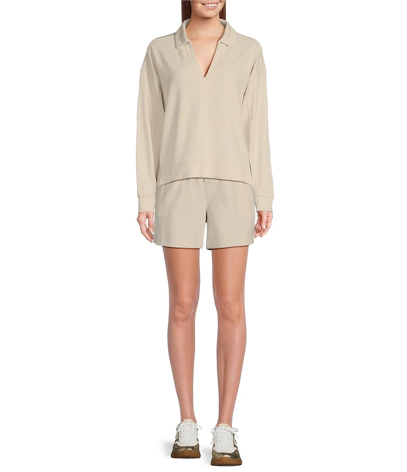 Splendid Scuba Stretch Knit Drawstring Shorts