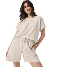Splendid Scuba Stretch Knit Drawstring Shorts