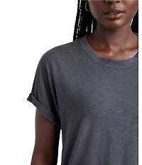 Splendid Skye Slub Cotton Crew Neck Short Sleeve Tee