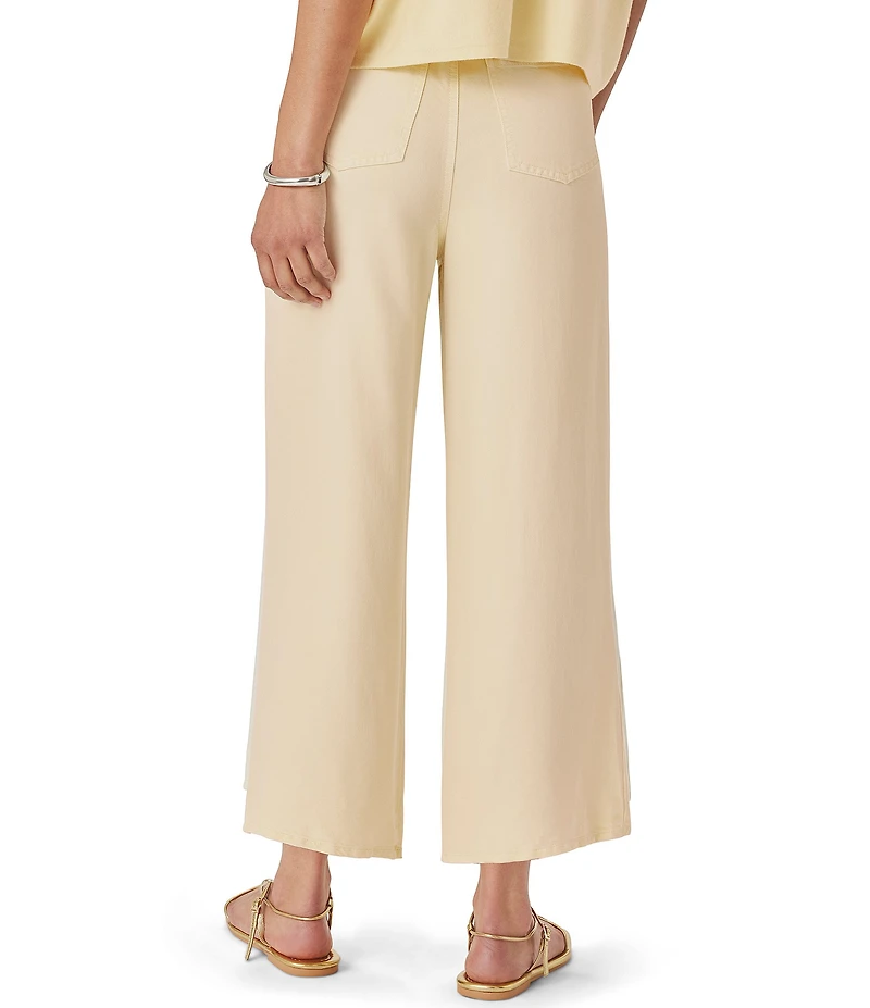 Splendid Soft Denim Cropped Drawstring Straight Leg Pants