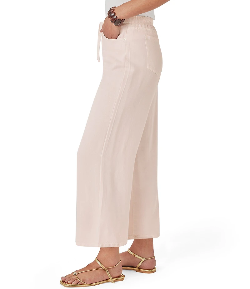 Splendid Soft Denim Cropped Drawstring Straight Leg Pants