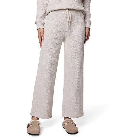 Splendid Soft Knit Mid Rise Coordinating Straight Leg Lounge Ankle Pants