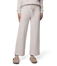 Splendid Soft Knit Mid Rise Coordinating Straight Leg Lounge Ankle Pants
