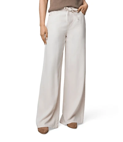 Splendid Soft Woven Leopard Print Mid Rise Drawstring Pants