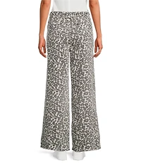 Splendid Soft Woven Leopard Print Mid Rise Drawstring Pants