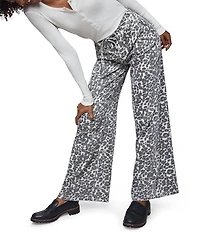 Splendid Soft Woven Leopard Print Mid Rise Drawstring Pants