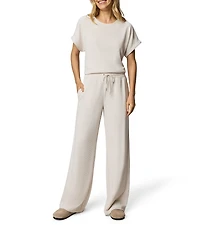 Splendid Stretch Coordinating Waffle Knit Round Neck Short Sleeve Shirt