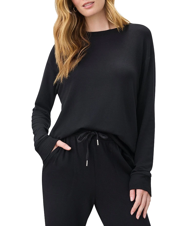 Splendid Supersoft Crew Neck Long Sleeve Pullover Shirt