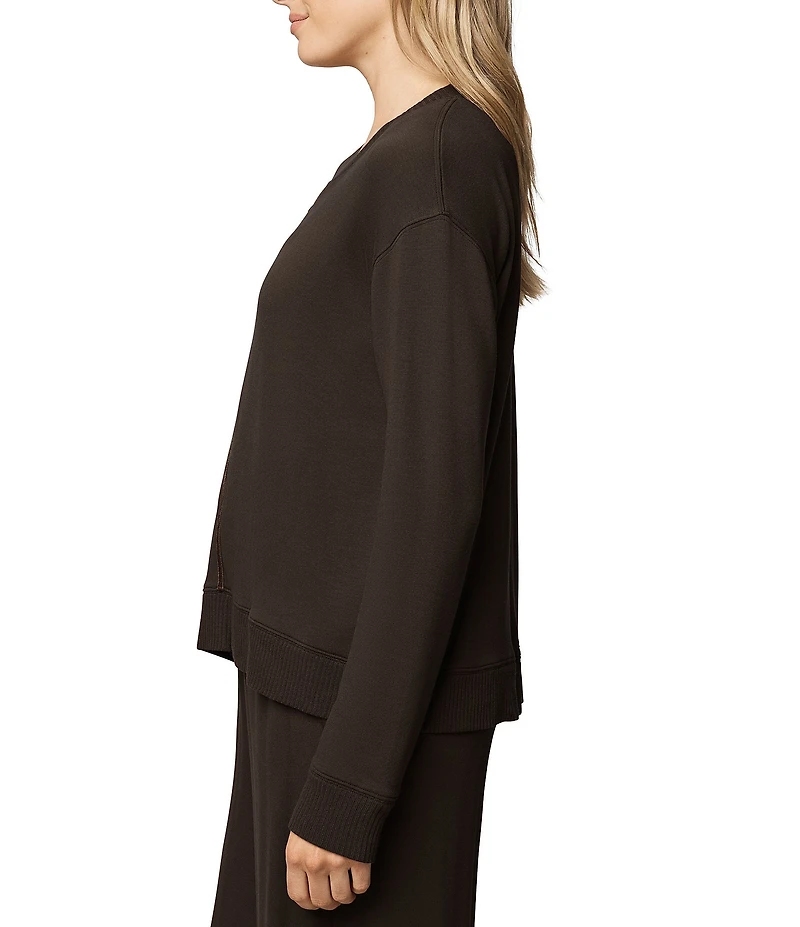 Splendid Supersoft Knit Round Neck Long Sleeve Top