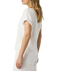 Splendid Taryn Knit Terry Crew Neck Short Sleeve Tee Shirt