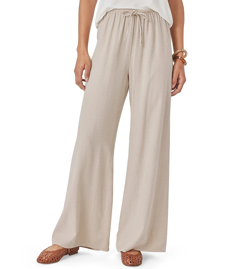 Splendid Valerie Linen Blend Mid Rise Drawstring Lounge Pants