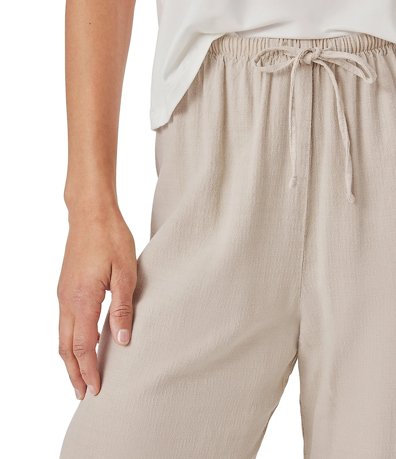 Splendid Valerie Linen Blend Mid Rise Drawstring Lounge Pants