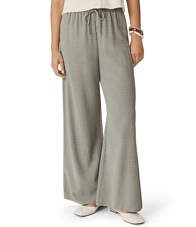 Splendid Valerie Linen Blend Mid Rise Drawstring Lounge Pants