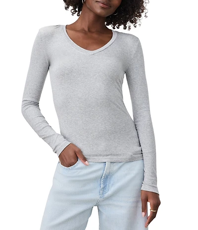 Splendid Valley Ribbed V-Neck Tee