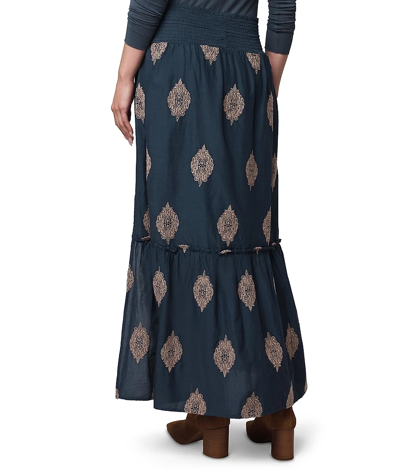 Splendid Vivian Printed Mid Rise A-Line Maxi Skirt