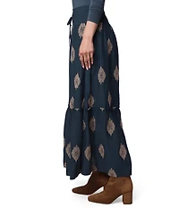 Splendid Vivian Printed Mid Rise A-Line Maxi Skirt
