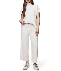 Splendid Winslow Knit Mock Neck Short Sleeve Top
