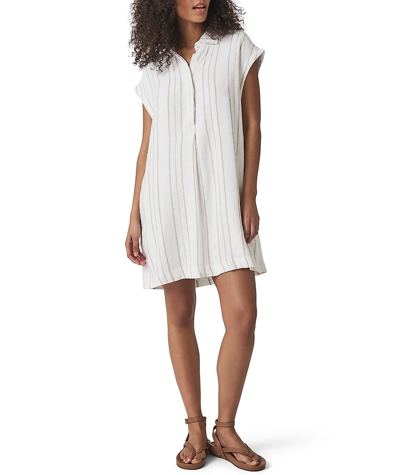 Splendid Wren Notch Collar Cap Sleeve A-Line Dress