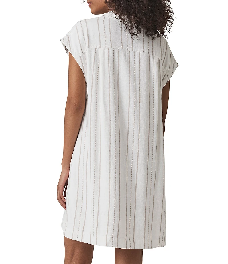 Splendid Wren Notch Collar Cap Sleeve A-Line Dress