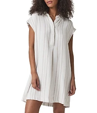 Splendid Wren Notch Collar Cap Sleeve A-Line Dress