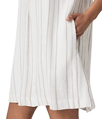 Splendid Wren Notch Collar Cap Sleeve A-Line Dress