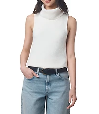 Splendid X Cella Jane Blog Boucle Knit Turtleneck Sleeveless Tank Top