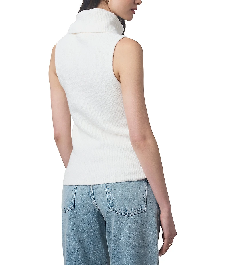 Splendid X Cella Jane Blog Boucle Knit Turtleneck Sleeveless Tank Top