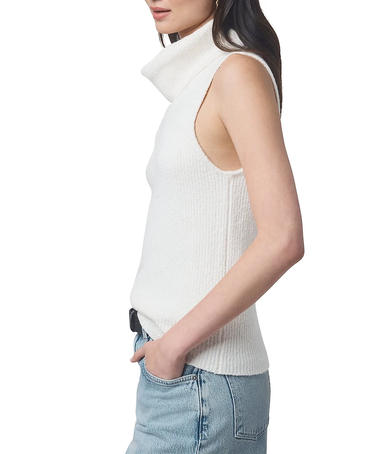 Splendid X Cella Jane Blog Boucle Knit Turtleneck Sleeveless Tank Top