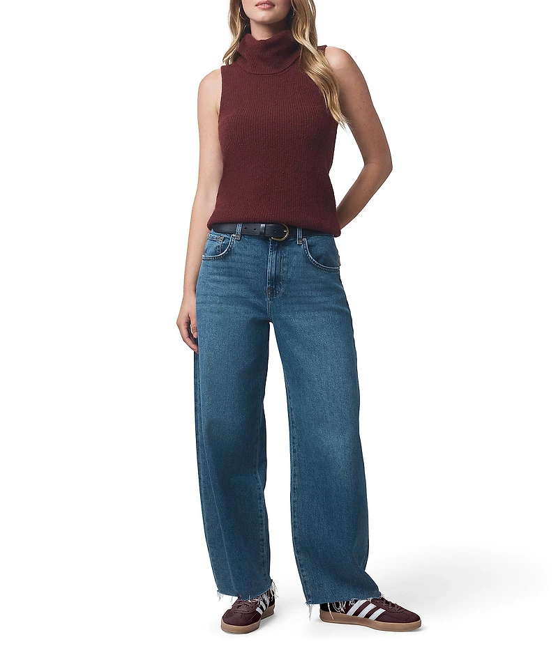 Splendid X Cella Jane Blog Boucle Knit Turtleneck Sleeveless Tank Top