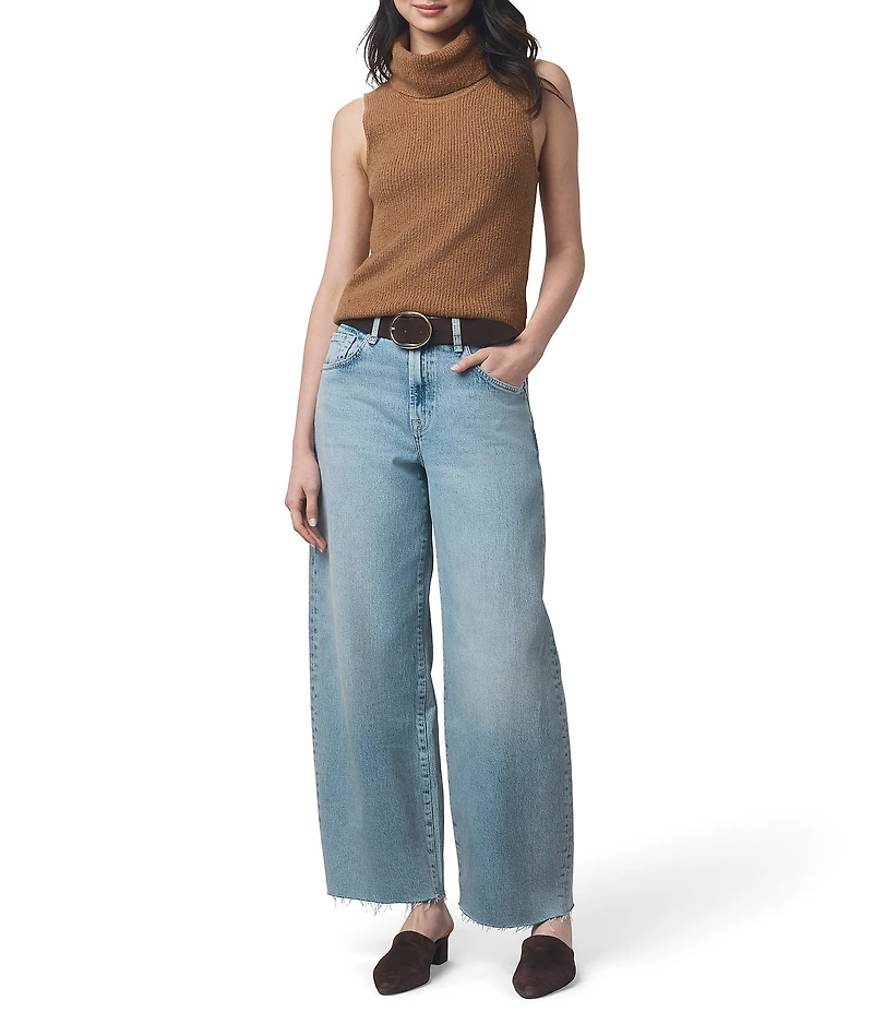Splendid X Cella Jane Blog Boucle Knit Turtleneck Sleeveless Tank Top