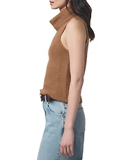 Splendid X Cella Jane Blog Boucle Knit Turtleneck Sleeveless Tank Top