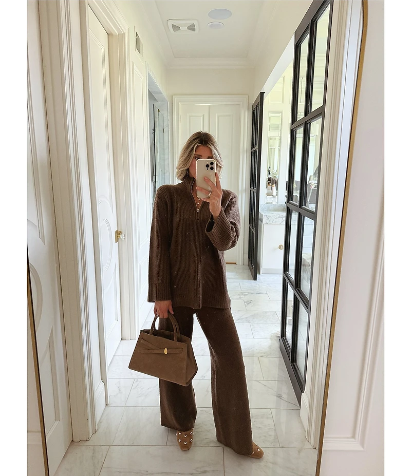 Splendid x Cella Jane Blog Boucle Mid Rise Lounge Full Length Pants